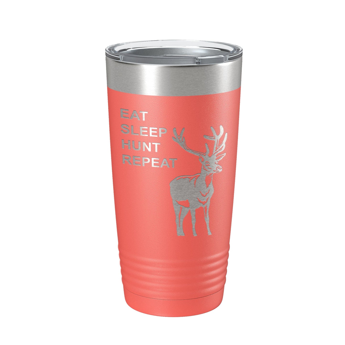Deer Hunter Tumbler Eat Sleep Hunt Repeat Travel Mug Deer Hunting Insulated Laser Engraved Coffee Cup Gift 20 oz