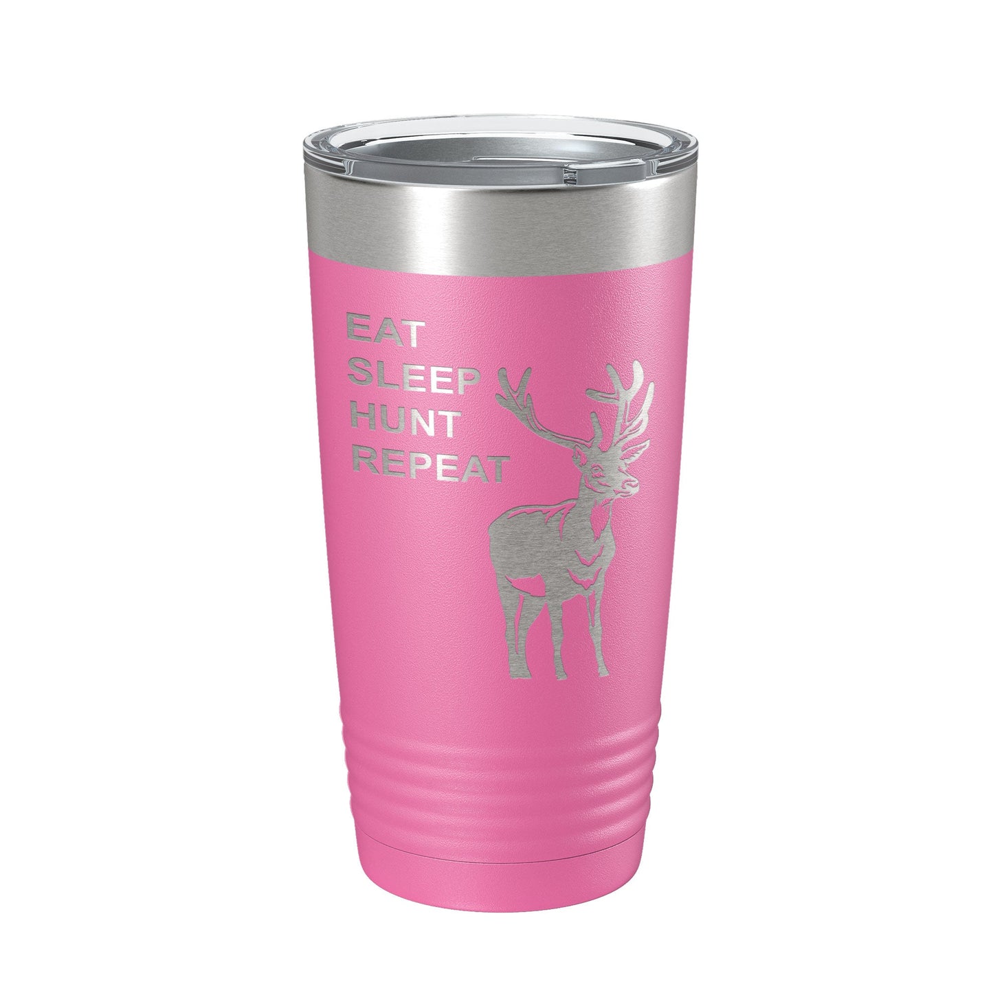 Deer Hunter Tumbler Eat Sleep Hunt Repeat Travel Mug Deer Hunting Insulated Laser Engraved Coffee Cup Gift 20 oz